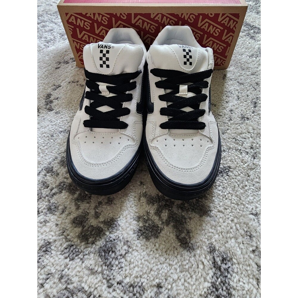 NEW Vans Caldrone Black Outsole Marshmallow White Suede Men's Sneakers Size 8.5 - Picture 6 of 9